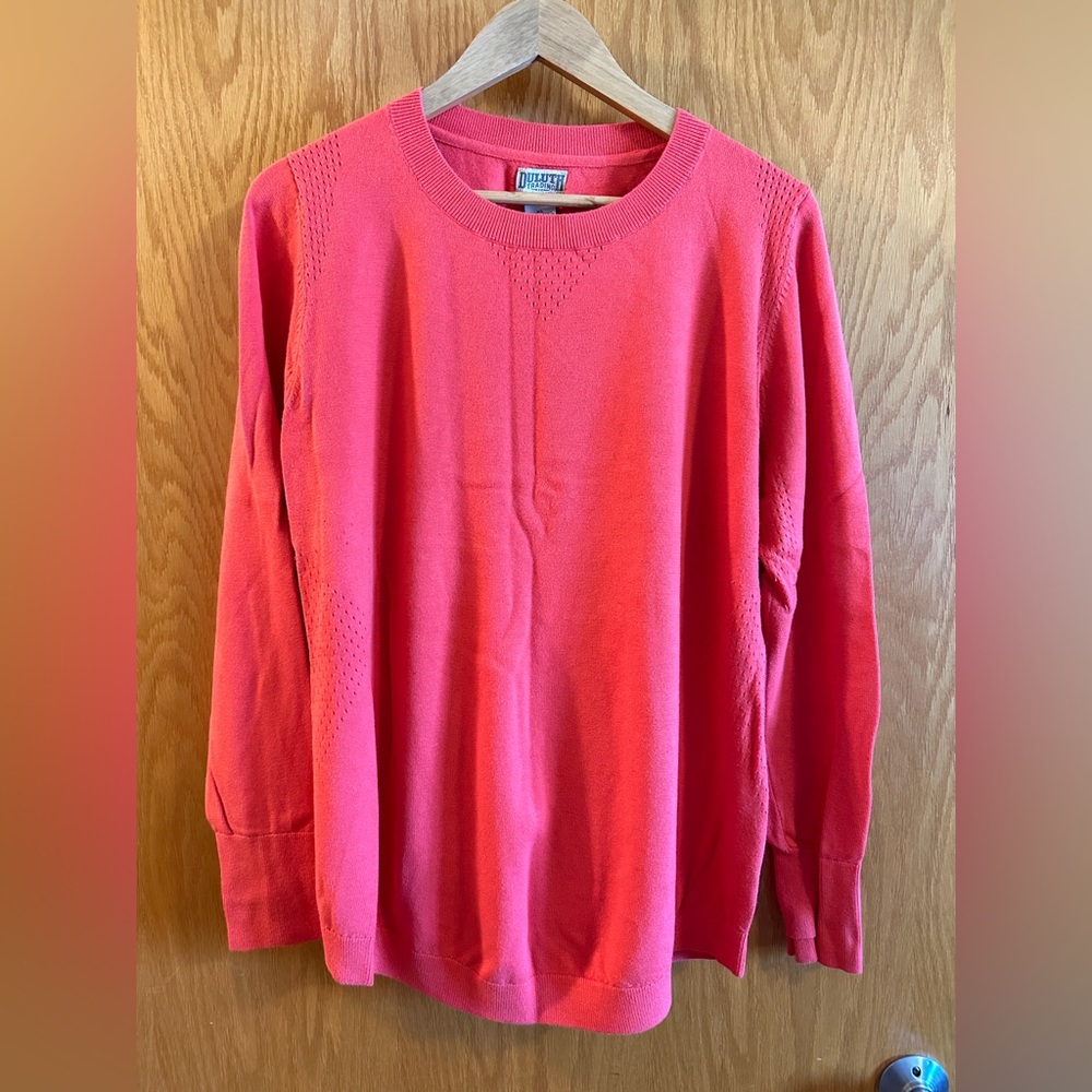 NWOT Duluth Trading Coral Sweater XL